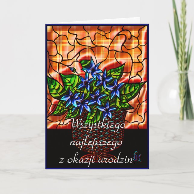 Happy Birthday in Polish Card (Front)