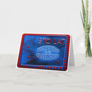 Happy Birthday in Polish Card