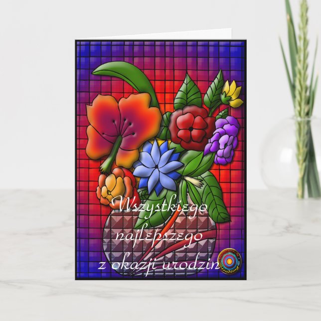 Happy Birthday in Polish Card (Front)