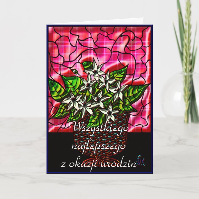 Happy Birthday in Polish Card (Front)