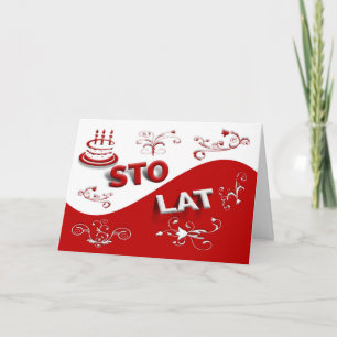 Happy Birthday in Polish Card