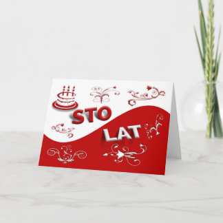 Happy Birthday in Polish Card