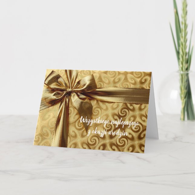 happy birthday in Polish poison Card (Front)