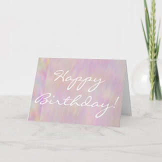 Happy Birthday in Purple Wind Greeting Card