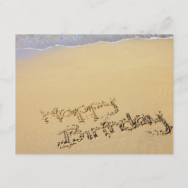 Happy Birthday in the Sand Postcard (Front)