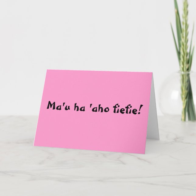 Happy Birthday in Tongan! Card (Front)