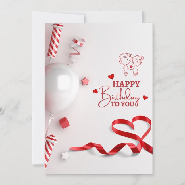 Happy birthday invitation (Front)