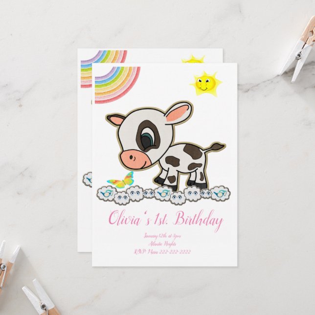 Happy Birthday Invitation  (Front/Back In Situ)