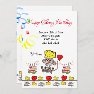 Happy Birthday Invitation Cheesy Birthday Wild One