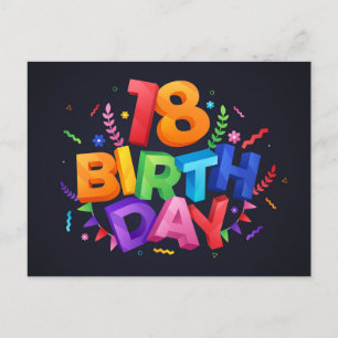 Happy Birthday Invitation Postcard