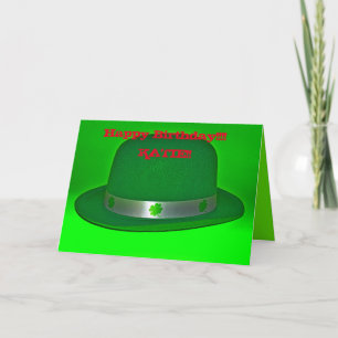 Happy Birthday Irish Derby Hat!! Greeting Card