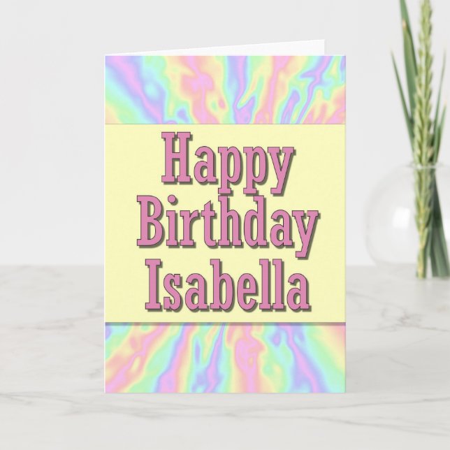 Happy Birthday Isabella Card (Front)