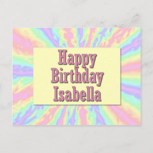 Happy Birthday Isabella Postcard