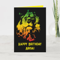 Happy Birthday Jamaican Rasta Lion