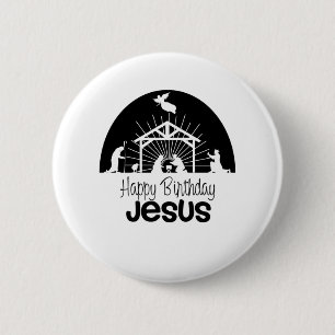 Happy Birthday Jesus 6 Cm Round Badge