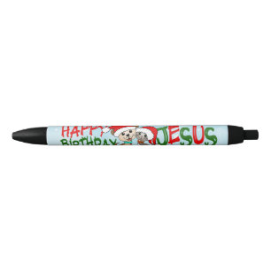 Happy Birthday Jesus Black Ink Pen