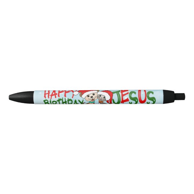 Happy Birthday Jesus Black Ink Pen (Front)