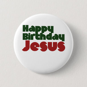 Happy Birthday Jesus Christmas 6 Cm Round Badge