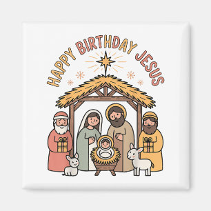 Happy Birthday Jesus Christmas Christian Outfit To Magnet