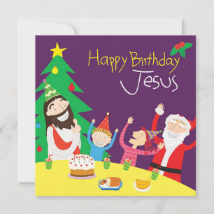 Happy Birthday Jesus Christmas Invitation