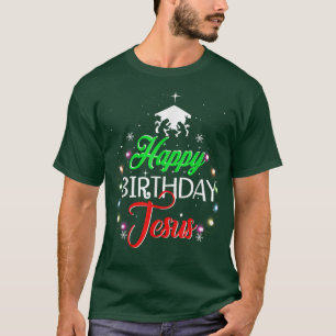 Happy Birthday Jesus Christmas Pajama Holiday Xmas T-Shirt