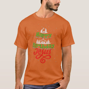 Happy Birthday Jesus Christmas Pajama Holiday Xmas T-Shirt