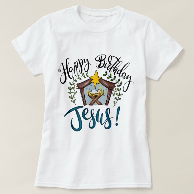 Happy Birthday Jesus Christmas Sweaters Christian  (Design Front)