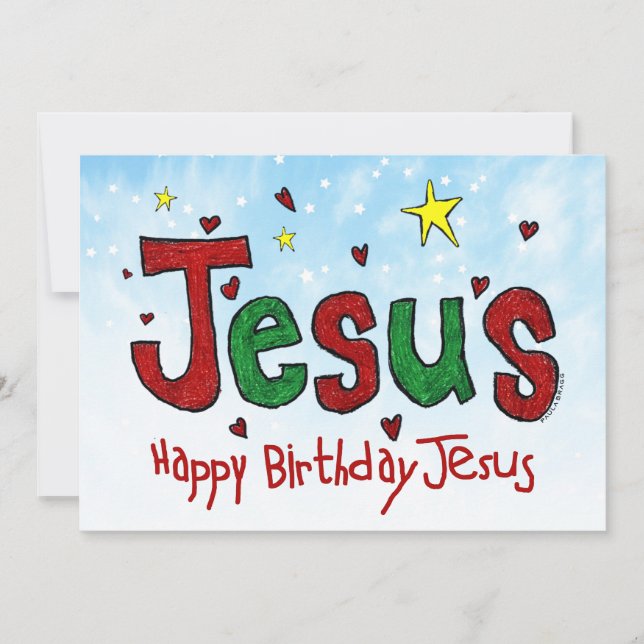 Happy Birthday Jesus Holiday Card (Front)