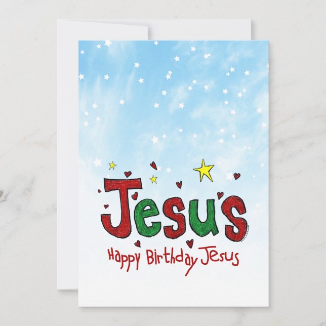 Happy Birthday Jesus Holiday Card (Front)