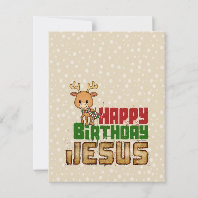 Happy Birthday Jesus Holiday Card (Front)