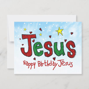 Happy Birthday Jesus Holiday Card
