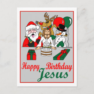 Happy Birthday Jesus Holiday Postcard
