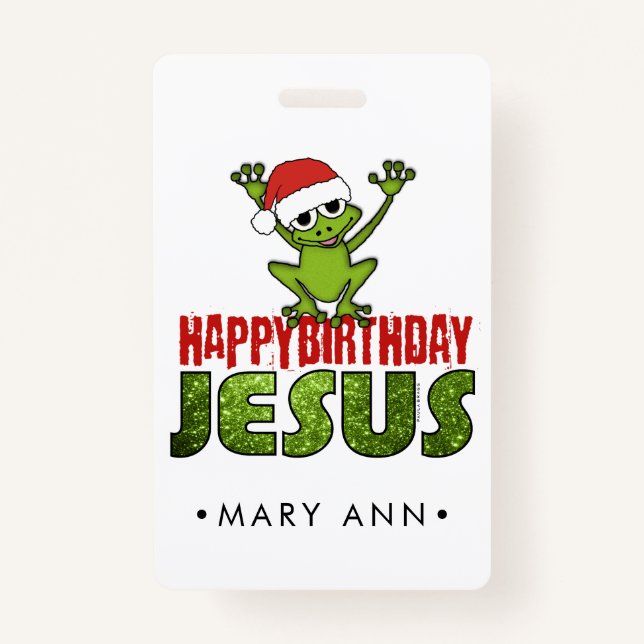 Happy Birthday Jesus ID Badge (Front)