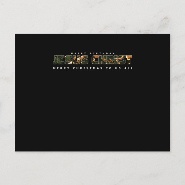 Happy Birthday Jesus Merry Christmas Xmas Gift Postcard (Front)