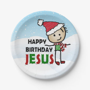 Happy Birthday Jesus Paper Plate