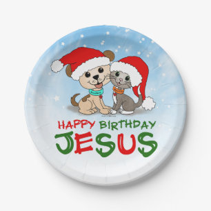 Happy Birthday Jesus Paper Plate