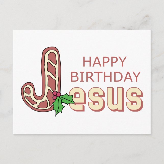 Happy Birthday Jesus Postcard (Front)