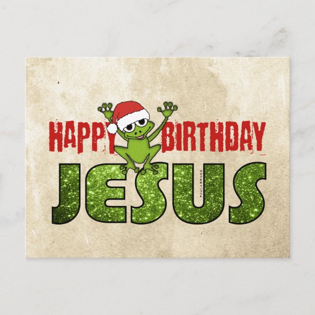 Happy Birthday Jesus Postcard (Front)