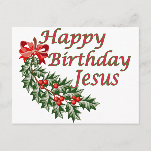 Happy Birthday Jesus Postcard (Front)