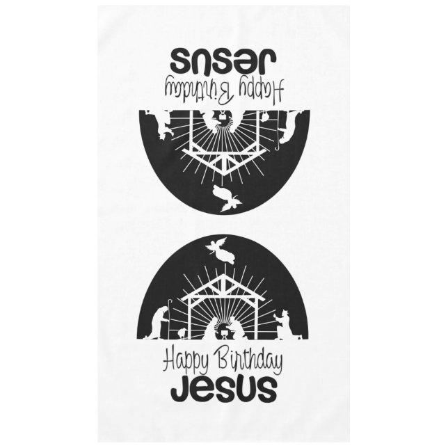 Happy Birthday Jesus Tablecloth (Front)