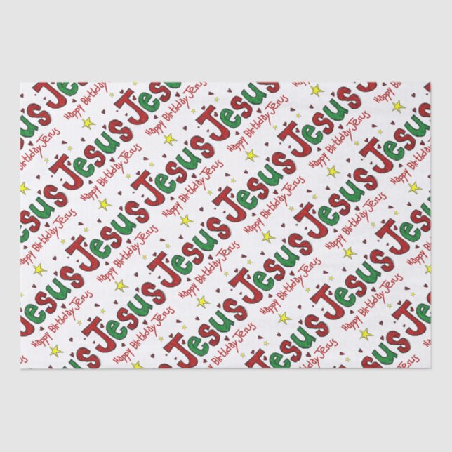 Happy Birthday Jesus Tissue Paper (Front)
