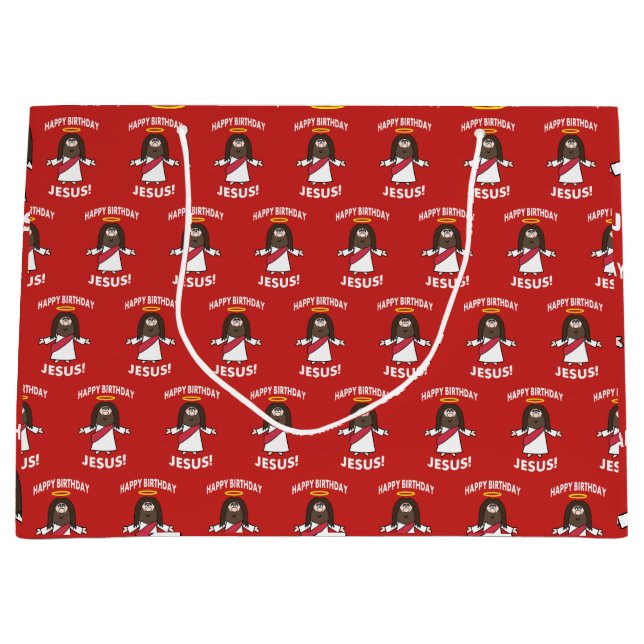 Happy Birthday Jesus Xmas Christmas Gift Bag (Front)
