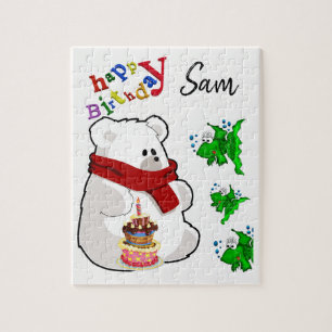 Happy Birthday Jigsaw Puzzle Polar Bear