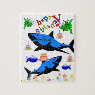 Happy Birthday Jigsaw Puzzle Shark