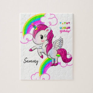 Happy Birthday Jigsaw Puzzle Unicorn