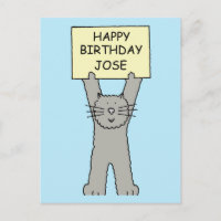 Happy Birthday Jose Cartoon Cat