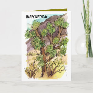 Happy Birthday Joshua Tree Desert Landscape Card