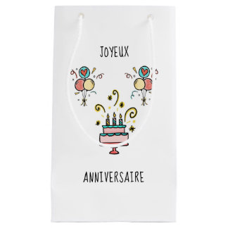 Happy Birthday | Joyeux Anniversaire Small Gift Bag