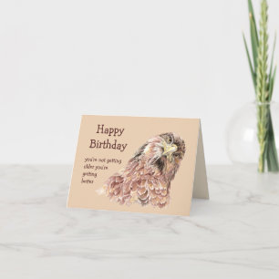 Happy Birthday Judgemental  Fun Hawk Card
