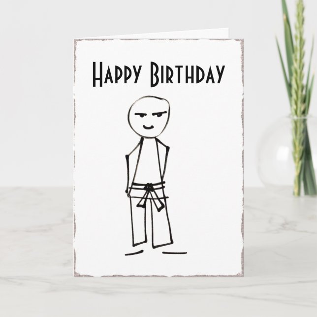 Happy Birthday Judoka Greeting Card (Front)